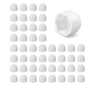DOJA Barcelona Tapones Hexagonales para Tornillos - Pack 50 de M8 - Color Blanco - Fácil Instalación - Tapones Plastico Tornillos Resistentes - Tapas Protectoras Hexagonales, Ajuste Ideal, Estética