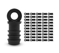 DOJA Barcelona Tapones para manguera de goteo, tapón final de 20 mm, paquete de 50 unidades, 12 para sistemas de riego, conector de manguera de riego por goteo para jardín, camping, agricultura