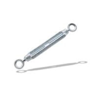 DOJA Barcelona Tensor Alambre Ojo-Ojo M10 Acero Galvanizado - Pack 4 - Ajustador para Cable y Cuerda Resistente a Corrosión hasta 80kg Ideal Tensor para Toldos Estructuras Náuticas - Montaje Seguro