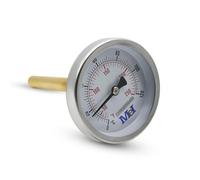 DOJA Barcelona | Termometro Para Tuberias | Pack 1 | Termometro Caldera 0-120 ºC | Ø63mm | Bimetalico | Termometro Calefaccion | Para Termometro Cocina, Termometro Exterior, Termometro Agua Caliente
