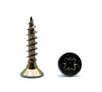 DOJA Barcelona | Tirafondos para Madera Con Punta Philips | 100 Tornillos para Madera 4 x 40mm + 1 Punta PZ2 | Cabeza Avellanada | Tornillo para aglomerado, Contrachapado, Muebles...