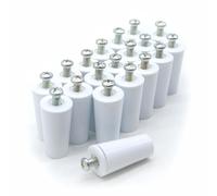 DOJA Barcelona | Topes Persianas | Pack de 20 | Topes Persiana Blanco | Longitud 40mm | PVC | Para Recambios Para Persianas Enrollables, Accesorios De Persianas, Tope Amortiguador para Persiana