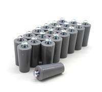 DOJA Barcelona | Topes Persianas | Pack de 20 | Topes Persiana Gris | Longitud 40mm | PVC | Para Recambios Para Persianas Enrollables, Accesorios De Persianas, Tope Amortiguador para Persiana