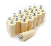 DOJA Barcelona | Topes Persianas | Pack de 20 | Topes Persiana Marfil | Longitud 40mm | PVC | Para Recambios Para Persianas Enrollables, Accesorios De Persianas, Tope Amortiguador para Persiana