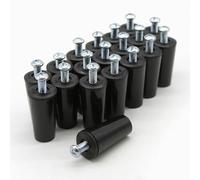 DOJA Barcelona | Topes Persianas | Pack de 20 | Topes Persiana Negro | Longitud 60mm | PVC | Para Recambios Para Persianas Enrollables, Accesorios De Persianas, Tope Amortiguador para Persiana