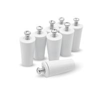 DOJA Barcelona | Topes Persianas | Pack de 8 | Topes Persiana Blanco | Longitud 40mm | PVC | Para Recambios Para Persianas Enrollables, Accesorios De Persianas, Tope Amortiguador para Persiana