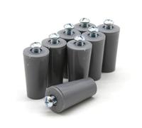 DOJA Barcelona | Topes Persianas | Pack de 8 | Topes Persiana Gris | Longitud 40mm | PVC | Para Recambios Para Persianas Enrollables, Accesorios De Persianas, Tope Amortiguador para Persiana