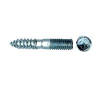 DOJA Barcelona | Tornillo Doble Rosca | 25 Tornillos Esparragos | M6 x 40 | en Acero Galvanizado | Tornillo Union para Tornillos para Madera, Patas para Muebles, Abrazaderas Metalicas, Tablero Madera
