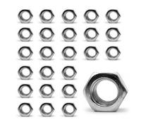 DOJA Barcelona | Tuercas | 25 Tuerca Hexagonal M24 | 19 x 36mm | en Acero Galvanizado | Tuercas para Perno, Tuerca Roscada, Acoplamiento, Ajustar y Sujetar Elementos en Interiores y Exteriores...