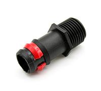 DOJA Barcelona | Union de Seguridad Rosca Macho | 20mm | 1/2" | Pack 25 | Adaptador Grifo Rosca Macho | Union para Manguera de Jardin | Jardinería, Adaptador para Manguera de Riego, Conexión Goteo