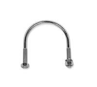 DOJA INDUSTRIAL | Abarcon Cincado M6 | Pack 5 | Medidas: 20 mm o 1/2" | Acero Cincado | U bolt | Pernos en Forma de U | Uso: Abrazaderas Metalicas para Tubos, Soporte Antena Parabolica