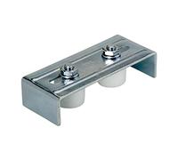 DOJA Industrial | Guia de Piso Ajustable Puerta Corredera | 2 Ruedas | Soporte para Puertas Deslizantes con Cojinetes de Nylon | Portón Electrico Automatico, Puertas Correderas, Granero