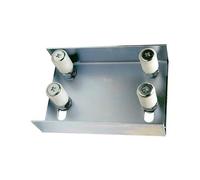 DOJA Industrial | Guia de Piso Ajustable Puerta Corredera | 4 Ruedas pequeñas | Soporte para Puertas Deslizantes con Cojinetes de Nylon | Portón Electrico Automatico, Puertas Correderas, Granero