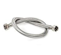 DOJA Industrial | Latiguillo de Grifo Flexible | Hembra/Hembra | H 1/2" - H 3/8" | 40 cm de Longitud | Manguera para Grifo o Ducha de Acero Inoxidable | Flexo para lavabo, grifos, cocina...