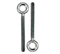 DOJA INDUSTRIAL | Perno de anillo | Tornillos de anillo M6 de acero galvanizado | M6 x 55 | Pack 10 | Rosca completa para fijación y suspensión | Apto para hogares, oficinas, hoteles y otros lugares