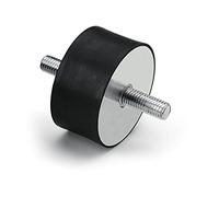 DOJA INDUSTRIAL | Silentblock Aire Acondicionado M6 | 20x20 | Rosca-Rosca | PACK 12 | Patas Aire Acondicionado | SilentBlock Goma + Acero cincado | Taco Goma Antivibracion | Soporte Amortiguador