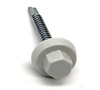 DOJA Industrial | Tornillos Autotaladrantes 5,5x50 con Tapon para Tornillos M8 | 100 Tornillos Roscachapa Hexagonal + 100 Tapa Tuerca de Nylon | Tornillos Autoperforantes + Tapon Protector Tuercas