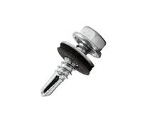 DOJA Industrial | Tornillos Autotaladrantes M4 | Pack 400 | 4,8*19mm | Tornillos Roscachapas Hexagonal con Arandelas para Chapas Metalicas | Tornillo Autotaladrante para Metal, Panel Sandwich Tejado