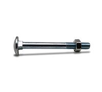 DOJA Industrial | Tornillos de Cabeza Redonda con Tuercas | 8 x 40mm | PACK 20 | Tornillo Carrocero de Cuello Cuadrado para elementos de acero y madera | Para Puertas, Cerraduras, Vallas...