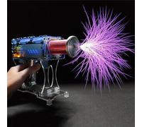 DOJBK Pistola De Mano con Bobina De Tesla, Minigenerador Portátil De Arco De Chispas, Hermoso Rayo Artificial, Precisión Ajustable Y Modo Dual, para Experimentos De Enseñanza De Física Científica