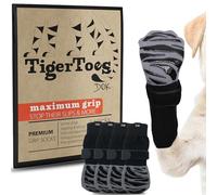 DOK TigerToes Calcetines antideslizantes de alta calidad para suelos de madera dura, agarre extragrueso que funciona incluso cuando se retuerce, evita lamer, resbalones e ideales para protección de
