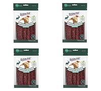 Dokas Carne de ciervo seca para perros, Comida Perro, 4 unidades, 4 x 60 g, alimento complementario, el aperitivo perfecto, deliciosa recompensa | secado al aire