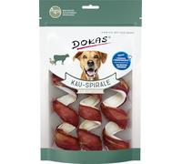 DOKAS Espiral para Masticar con pechuga de Pato - Snack Premium sin Cereales para Perros de Piel de Vacuno y Pato - Ideal para Entretiempo - 1 x 110 g