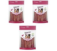 Dokas Snack de Pechuga de Pato en Tiras | Paquete Triple | 3 x 250g | Snack para Perros a Base de pechuga de Pato | Secado al Aire y bajo en Grasas | para premiar a los Perros | Sin colorantes