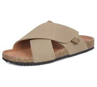 Dokela Sandalias deslizantes Mujer,Pantolette con Punta Abierta,Mule Verano,Plantilla Anatómica de Piel y Corcho Natural,Kaqi,39 EU