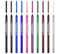 Dokeno 10 Colores Waterproof Eyeliner, Eyeliner Colores Mate Larga Duración EyeLiner, Delineador de Ojos Resistente Al Agua Y Antimanchas para Cosplay, Colorido Eyeliner Women Eye Liner Make-up Set