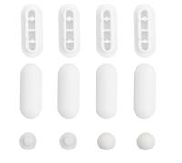 Dokeno 12 Piezas Asiento De Inodoro Parachoques, Topes De Inodoro Parachoques Topes De Tapa De Inodoro Transparentes Amortiguador De Reemplazo De Inodoro para Hoteles Familiares（Blanca）