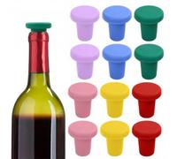 Dokeno 12 Piezas Tapones de Silicona Reutilizables, Sellador para Botellas de Vino Conservando Frescura