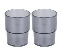 Dokeno 2 Piezas Estuche Cepillos de Dientes Plástico, para cepillos y Pasta de Dientes, Portacepillos de baño, Estilo Simple para Baño, Vaso para Higiene Bucal para Hogar, Viajes, Esmerilado (Gris)