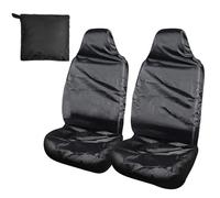 Dokeno 2 Piezas Funda de Asiento Delantero para Coche Impermeable, Universal Protector de Asiento Coche Negro Cubiertas de Asientos Limpian Fácilmente para Mascotas Coches, Camiones y SUV