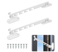Dokeno 2 Piezas Limitador de Ventana Abatible, Limitador Apertura Ventanas Retenedor Ventana con Tornillos, Bloqueo de Seguridad Restrictor de Ventana, para Ajustar Las Aberturas de Las Ventanas