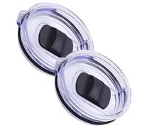 Dokeno 2 Piezas Tapa de Vaso de 30 Onzas, Tapa para Taza Compatible, Tapas de Repuesto para Vaso de Viaje, Tapas de Vaso Plástico Resistentes A Salpicaduras para Taza de Vasos de Beber(Negro)