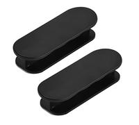 Dokeno 2 Piezas Tirador de Puerta de Balcón Tiradores de Armario Manija de Puerta Autoadhesiva de Plástico Tiradores de Puerta Autoadhesivos para Ventana Cajones Armarios Puertas de Cristal (Negro)