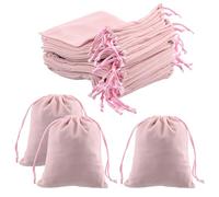 Dokeno 20 bolsas para joyas, bolsa de terciopelo, bolsas de terciopelo con cordón, bolsas de terciopelo suaves para joyas, bolsas de regalo para banquetes para bodas, fiestas, regalo 12 x 15 cm (rosa)