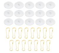 Dokeno 30 Piezas Gancho de Techo Adhesivo,Ganchos de Techo Transparentes sin Taladro,Ganchos de Montaje de Techo sin Perforación,con 30 Clip MáStil de Bandera,para Colgar Artículos Pequeños