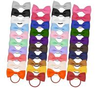 Dokeno 40 piezas Lazos Pelo Niñas Gomas Cabello Bebé, Lazos Banda Mini Pelo Elástica Arcos de Pelo Bebé, 20 Colores Cintas Lazos Pelo Coleteros Accesorios para Cabello para Niños Pequeños