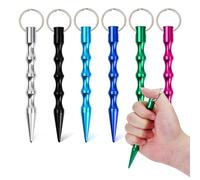 Dokeno 6 Piezas Kubotan, Llavero de Autodefensa, Llavero Seguro, Herramienta Anti-Lobo para Emergencias de Supervivencia al Aire Libre para Mujer Teen