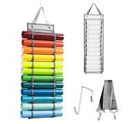 Dokeno Almacenamiento de Rollos de Vinilo, Rollos de Vinilo Soporte de Rollo Portarrollos de Vinilo Stante de Almacenamiento de Vinilo con 12 Compartimentos para Guardar Papel Regalo y Dibujos