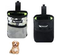 Dokeno Bolsa Premios Perro 2 Piezas, Bolsa para Premios para Mascotas con Clip, Bolsa de Entrenamiento para Perros Multifuncional, Bolsas de Comida para Perros para Uso al Aire Libre