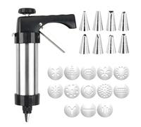 Dokeno Churreras para Churros y Porras, Churrro Gun Kit con 13 Moldes de Disco y 8 Boquillas Prensa, Prensa Pastelera de Acero Inoxidable, Biscuit Maker, para DIY Elaboración de Galletas de Pasteles