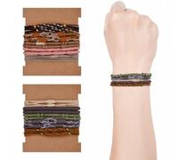 Dokeno Coleteros de Pelo, 20 Piezas Gomas de Pelo Bohemias, Gomas del Pelo Elásticas, Pulseras de Cabello Bohemias, Gomas Elásticas para El Pelo para Niñas y Mujeres (Multicolor)