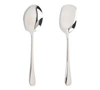 Dokeno Cuchara para Servir de Acero Inoxidablee Cuchara para Servir con Asas Largas de Buffet Cuchara Públicas para Hotel Restaurante Banquete 2Piezas