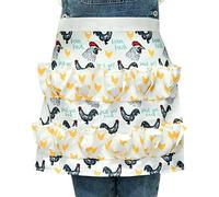 Dokeno Delantal para Recoger Huevos, Delantal de Gallina con 12 Bolsillos, Huevos Frescos Delantal, Delantal para Cocina, Delantal de Granja, Delantal de Bolsillo para Pollo, Pato, Huevos de Ganso