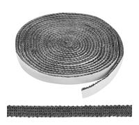 Dokeno Junta Refractaria Chimenea, 3mmx12mmx4m Autoadhesivo Junta Cristal para Estufa de Leña Cuerda de Sellado Junta Fibra de Vidrio Tira de Sellado Resistente al Calor para Chimeneas