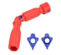 Dokeno Llave de Instalación Universal para Asiento de Inodoro, Herramientas de Fontanería de la Llave de Asiento del Inodoro Llave de Montaje con Articulación Asiento de Inodoro, 10/13/17mm (Rojo)