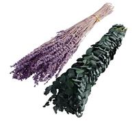 Dokeno Mezcle Paquetes de Flores de Eucalipto y Lavanda Seca Natural para Ducha, Decoración de Casas, Fiestas y Bodas